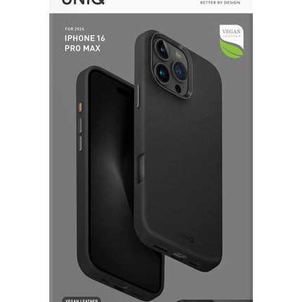 iPhone 16 Pro Max Lyden Magsafe Deri Kapak Kılıf - Siyah 3