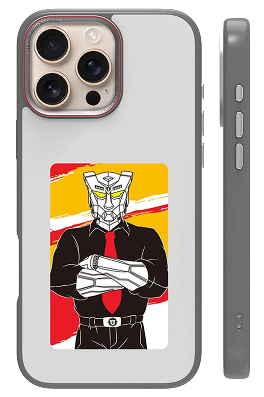 iPhone 16 Pro Max NFC Smart Case Akıllı Kapak Kılıf - Titan Gri 3