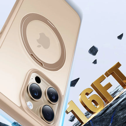 iPhone 16 Pro Max O Stand Pro Serisi Magsafe Kılıf - Çöl Titanyum 4