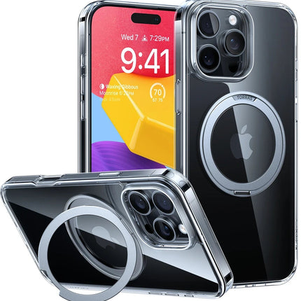 iPhone 16 Pro Max O Stand Pro Serisi Magsafe Kılıf - Şeffaf