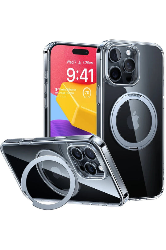 iPhone 16 Pro Max O Stand Pro Serisi Magsafe Kılıf - Şeffaf