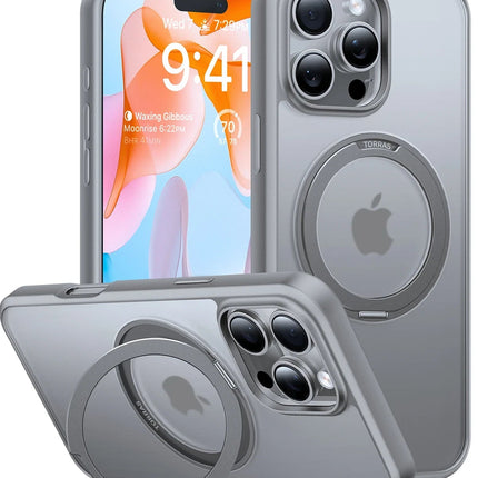 iPhone 16 Pro Max O Stand Pro Serisi Magsafe Kılıf - Titan Gri