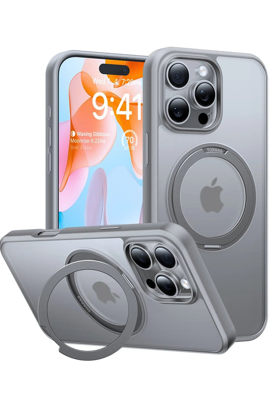 iPhone 16 Pro Max O Stand Pro Serisi Magsafe Kılıf - Titan Gri