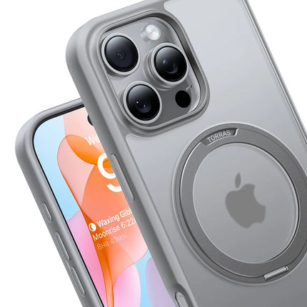 iPhone 16 Pro Max O Stand Pro Serisi Magsafe Kılıf - Titan Gri 3