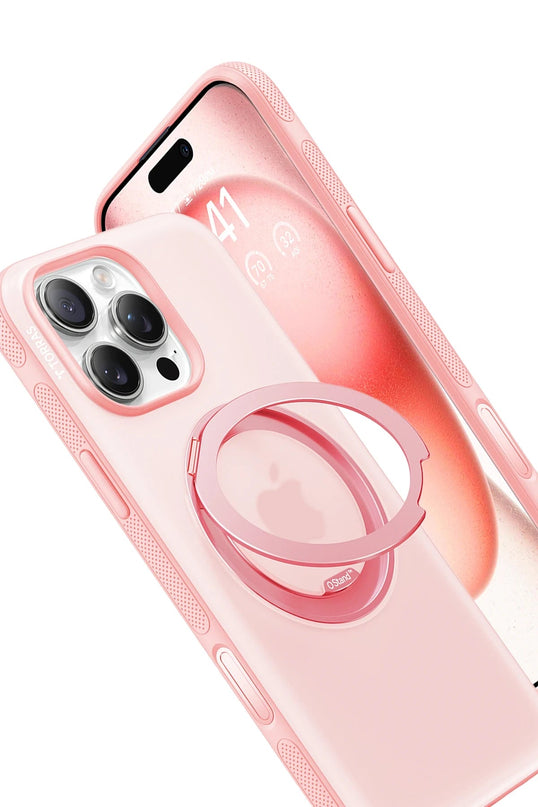 iPhone 16 Pro Max O Stand R Fitness Serisi Magsafe Kılıf - Pembe 3