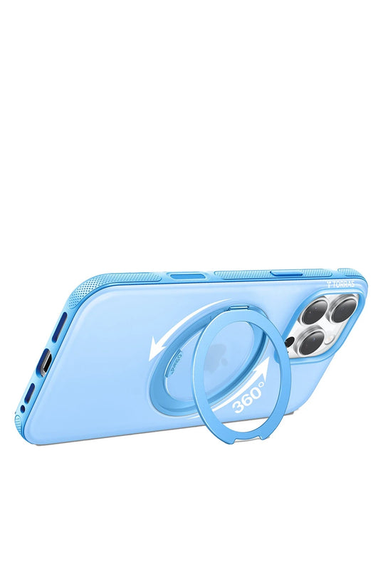 iPhone 16 Pro Max O Stand R Fitness Serisi Magsafe Kılıf - Açık Mavi 3