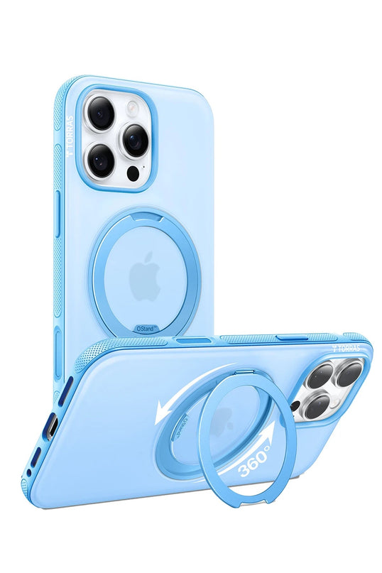 iPhone 16 Pro Max O Stand R Fitness Serisi Magsafe Kılıf - Açık Mavi 2