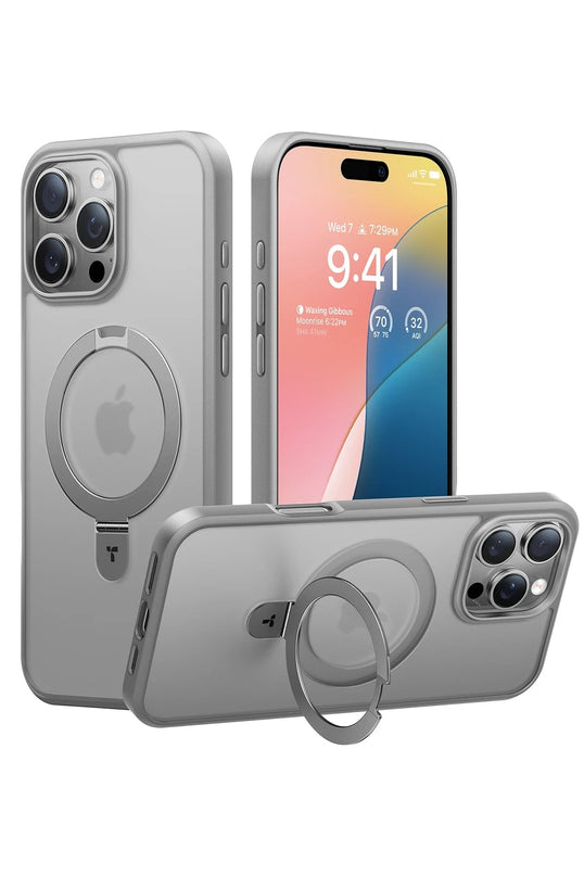 iPhone 16 Pro Max O Stand Serisi Magsafe Kılıf - Titan Gri
