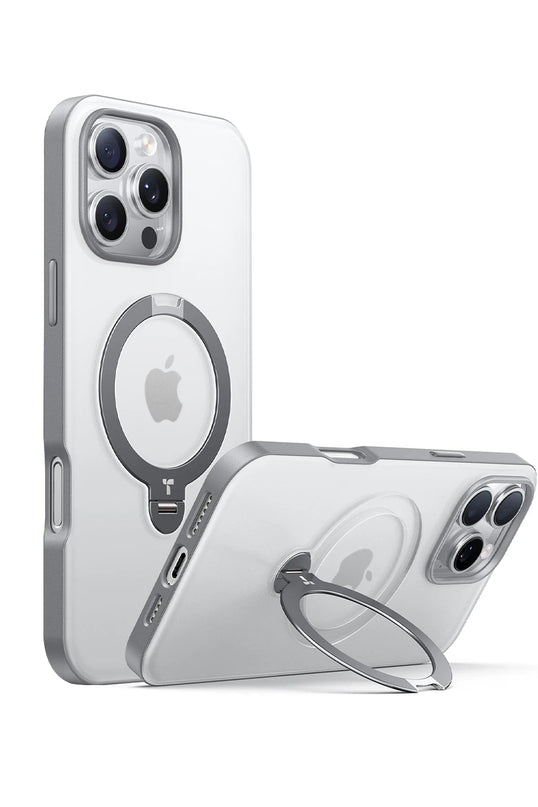 iPhone 16 Pro Max O Stand Spin Serisi Magsafe Kılıf - Titan Gri 2