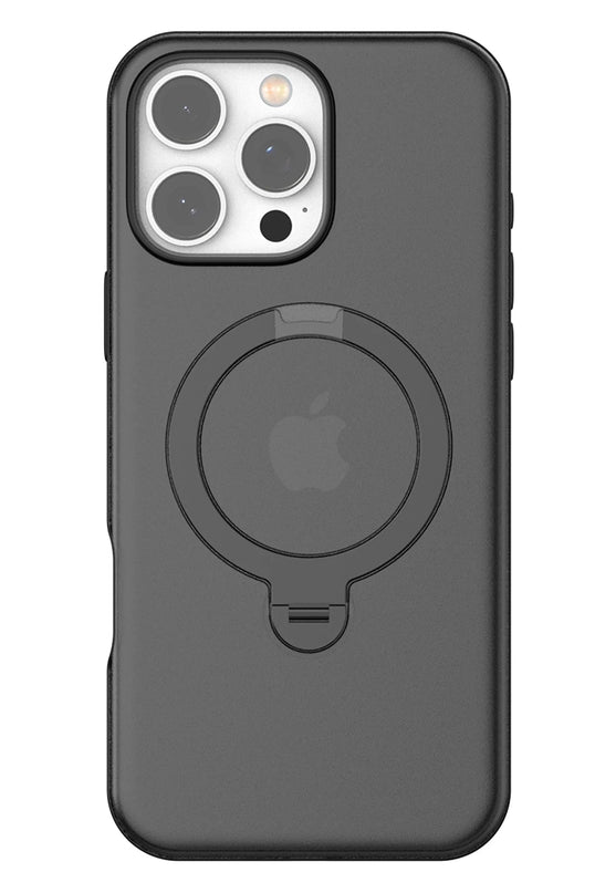 iPhone 16 Pro Max O Stand Spin Serisi Magsafe Kılıf - Siyah 2