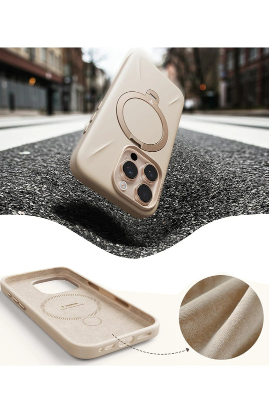 iPhone 16 Pro Max O Stand Spin Silicone Serisi Magsafe Kılıf 4