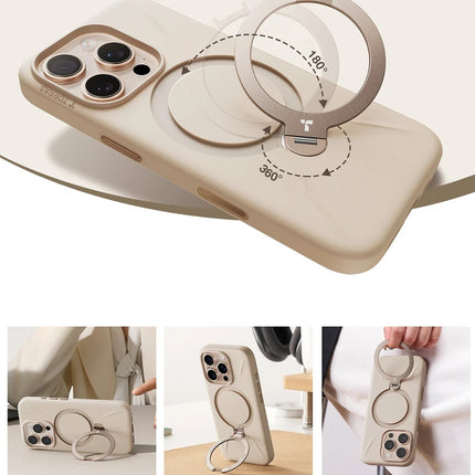 iPhone 16 Pro Max O Stand Spin Silicone Serisi Magsafe Kılıf 5