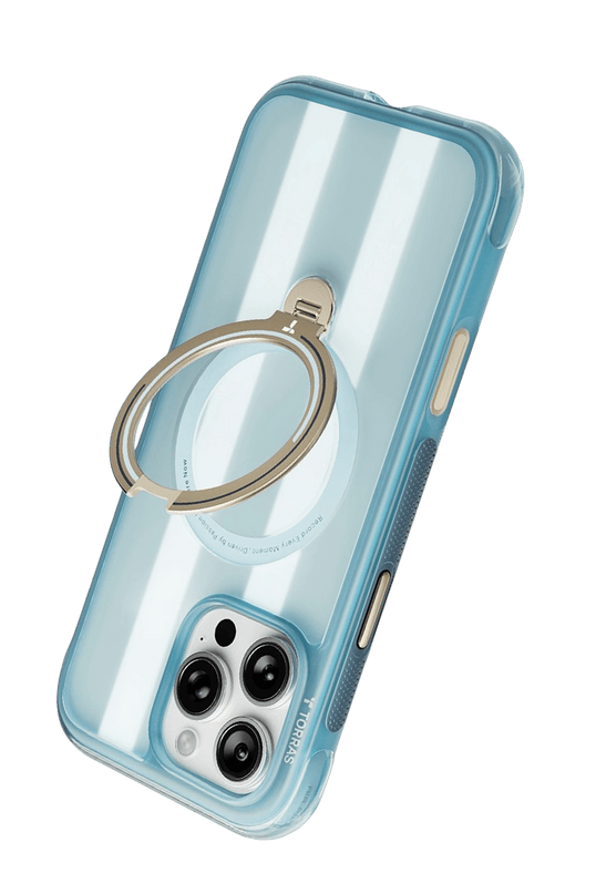 iPhone 16 Pro Max OStand Q3 Air World Cup Serisi Magsafe Kılıf - Açık Mavi 4