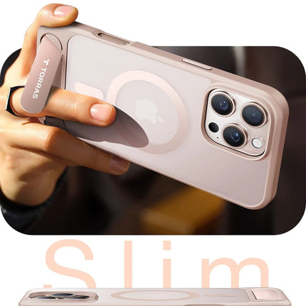 iPhone 16 Pro Max P Stand Serisi Magsafe Kılıf - Çöl Titanyum 3