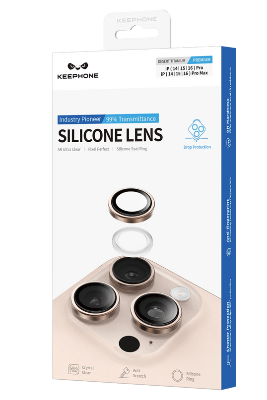iPhone 16 Pro Max Silikon Metal Kamera Lens Koruyucu - Siyah 6