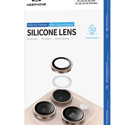 iPhone 16 Pro Max Silikon Metal Kamera Lens Koruyucu - Titanyum 6