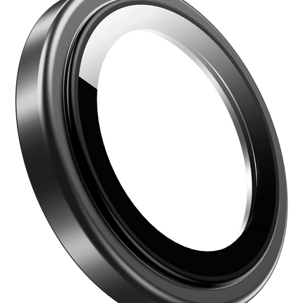 iPhone 16 Pro Max Silikon Metal Kamera Lens Koruyucu - Siyah
