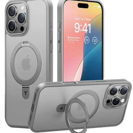 iPhone 16 Pro O Stand Serisi Magsafe Kılıf - Titan Gri