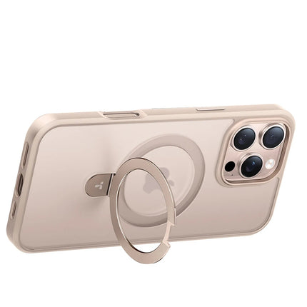 iPhone 16 Pro O Stand Serisi Magsafe Kılıf - Çöl Titanyum 2