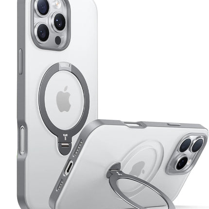 iPhone 16 Pro O Stand Spin Serisi Magsafe Kılıf - Titan Gri 2