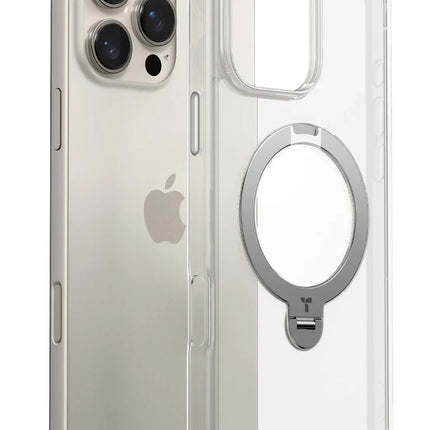 iPhone 16 Pro O Stand Spin Serisi Magsafe Kılıf - Şeffaf 3