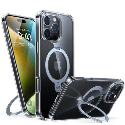 iPhone 16 Pro O Stand Spin Serisi Magsafe Kılıf - Şeffaf