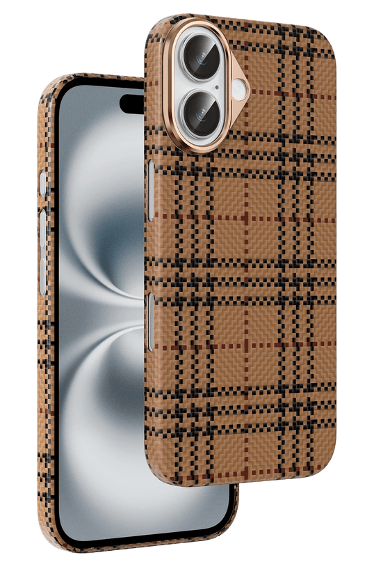 iPhone 16 Scots Kevlar Magsafe Kılıf - Çöl Titanyum