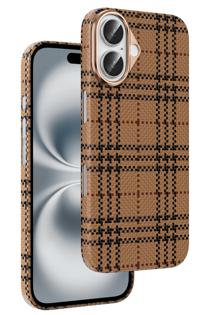 iPhone 16 Scots Kevlar Magsafe Kılıf - Çöl Titanyum