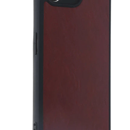 iPhone 16E Aras Deri Kapak Kılıf - Bordo 3