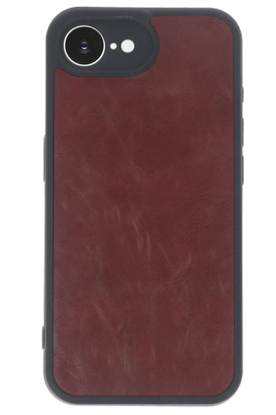 iPhone 16E Aras Deri Kapak Kılıf - Bordo 2