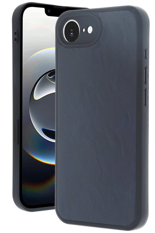 iPhone 16E Aras Deri Kapak Kılıf - Lacivert