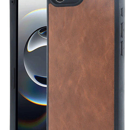 iPhone 16E Aras Deri Kapak Kılıf - Taba