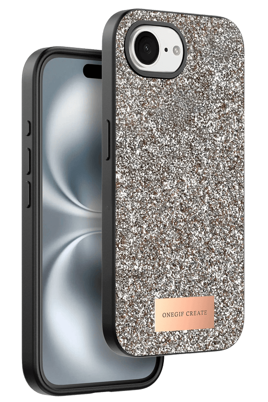 iPhone 16E Bright Simli Kapak Kılıf - Gold