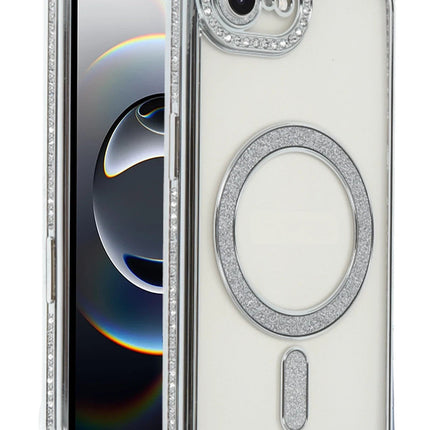 iPhone 16E Joke Simli Magneticsafe Kılıf - Gümüş