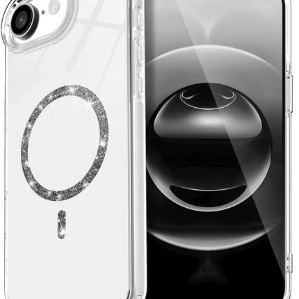 iPhone 16E Live Diamond Magsafe Kapak Kılıf - Şeffaf