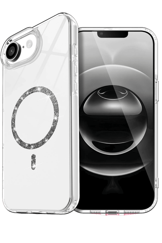 iPhone 16E Live Diamond Magsafe Kapak Kılıf - Şeffaf