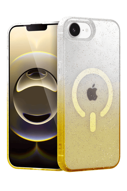iPhone 16E Pummel Shiny Magsafe Kapak Kılıf - Gold