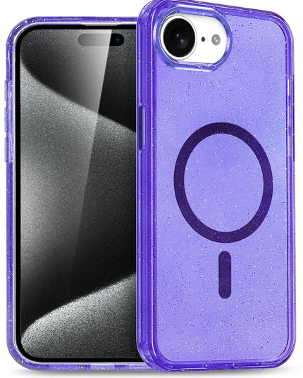 iPhone 16E Star Magsafe Kapak Kılıf - Mor