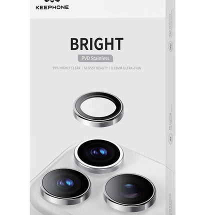 iPhone 17 Air Bright PVD Metal Kamera Lens - Gümüş 5