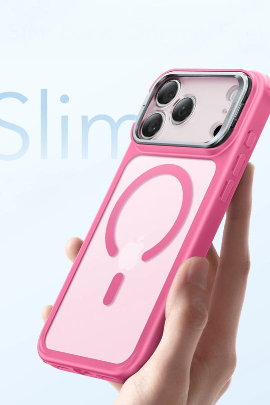 iPhone 17 Air Classic Hybrid Magsafe Standlı Kapak Kılıf - Pembe 4