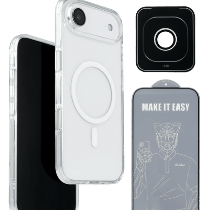 iPhone 17 Air Crystal Clear Magsafe 3in1 Ekran Koruyucu ve Kamera Lens Koruyucu Kılıf 2