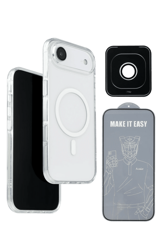 iPhone 17 Air Crystal Clear Magsafe 3in1 Ekran Koruyucu ve Kamera Lens Koruyucu Kılıf 2