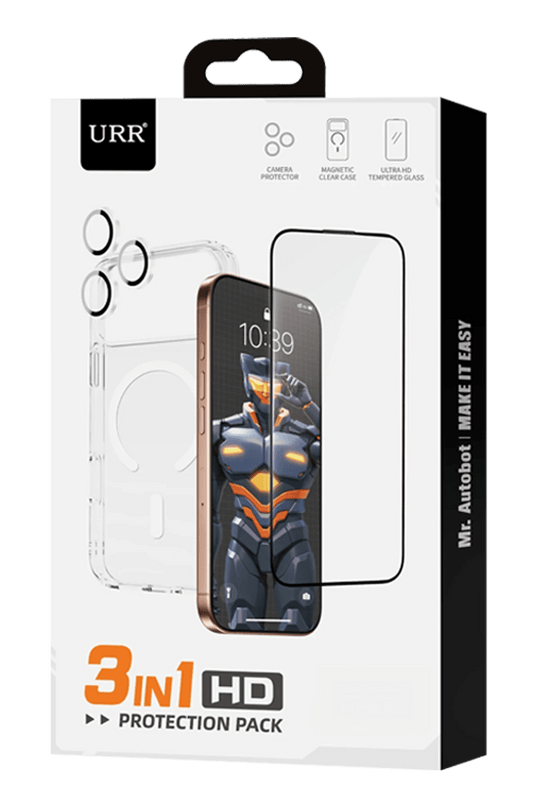 iPhone 17 Air Crystal Clear Magsafe 3in1 Ekran Koruyucu ve Kamera Lens Koruyucu Kılıf