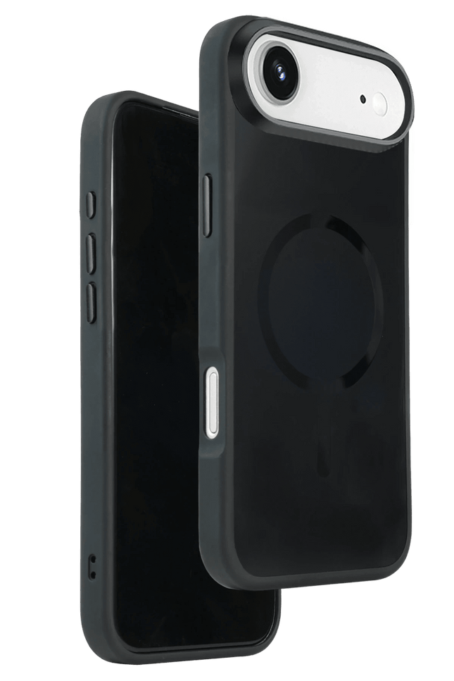 iPhone 17 Air IRIS Matte Pure Glass Magsafe Kapak Kılıf - Siyah