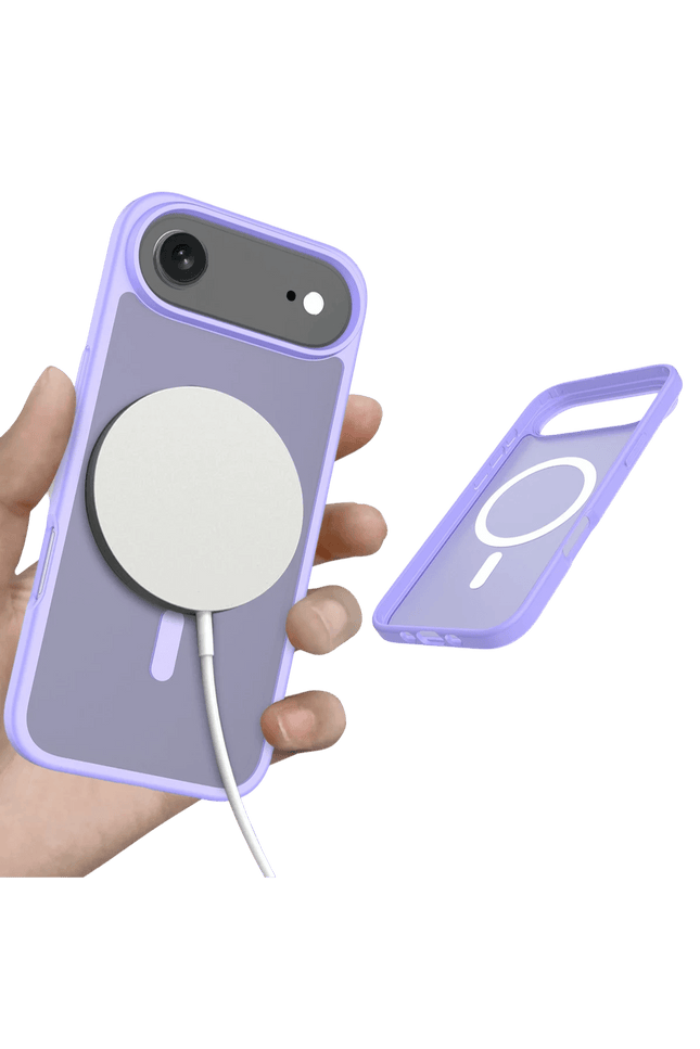 iPhone 17 Air Jota Magsafe Kapak Kılıf - Lila 4