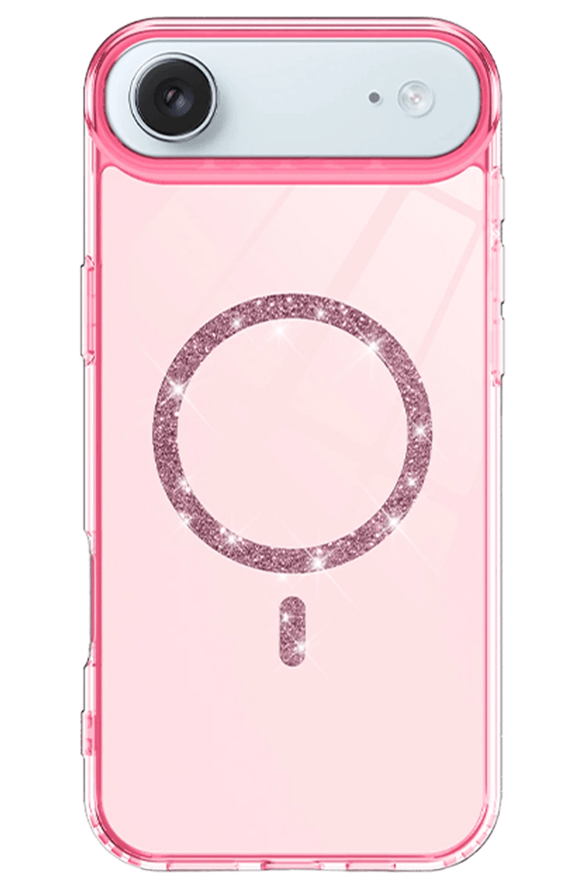 iPhone 17 Air Live Diamond Magsafe Kapak Kılıf - Pembe 2