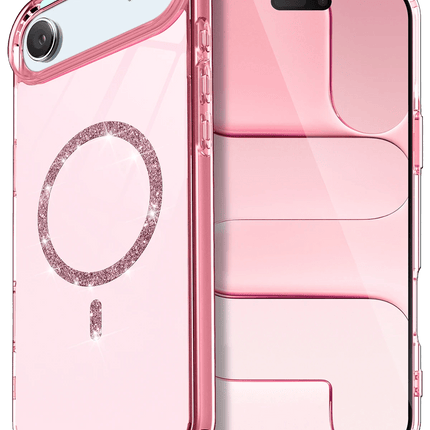 iPhone 17 Air Live Diamond Magsafe Kapak Kılıf - Pembe