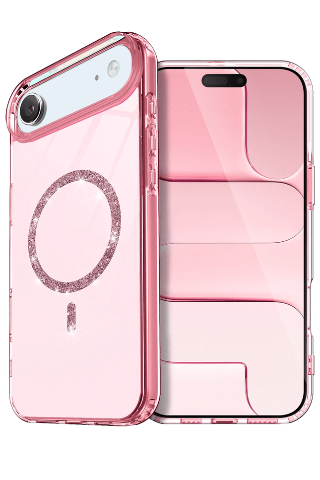 iPhone 17 Air Live Diamond Magsafe Kapak Kılıf - Pembe