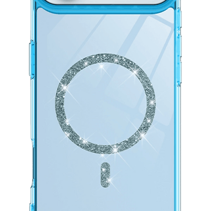 iPhone 17 Air Live Diamond Magsafe Kapak Kılıf - Mavi 2