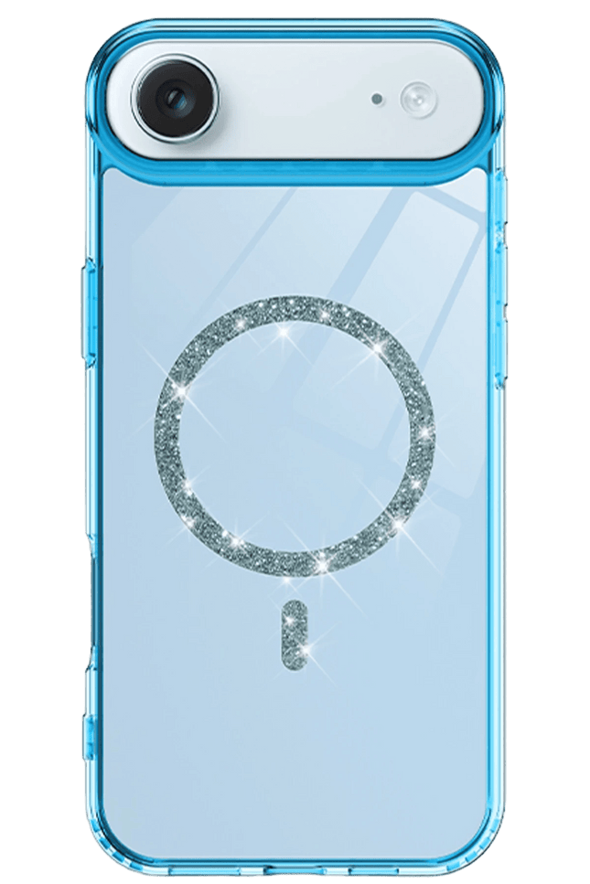 iPhone 17 Air Live Diamond Magsafe Kapak Kılıf - Mavi 2